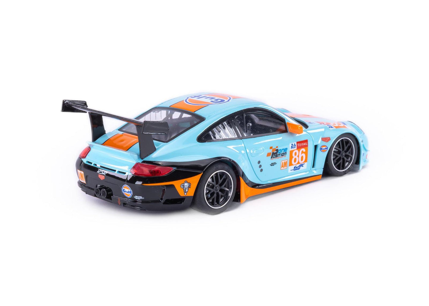 NSR Porsche 997 GT3 Gulf Le Mans 24h 2018 Anglewinder 1/32 Slot Car 0618AW.