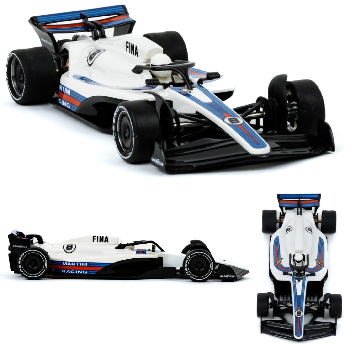 NSR Formula 22/26 #8 Martini Racing White F1 1/32 Slot Car 0621.