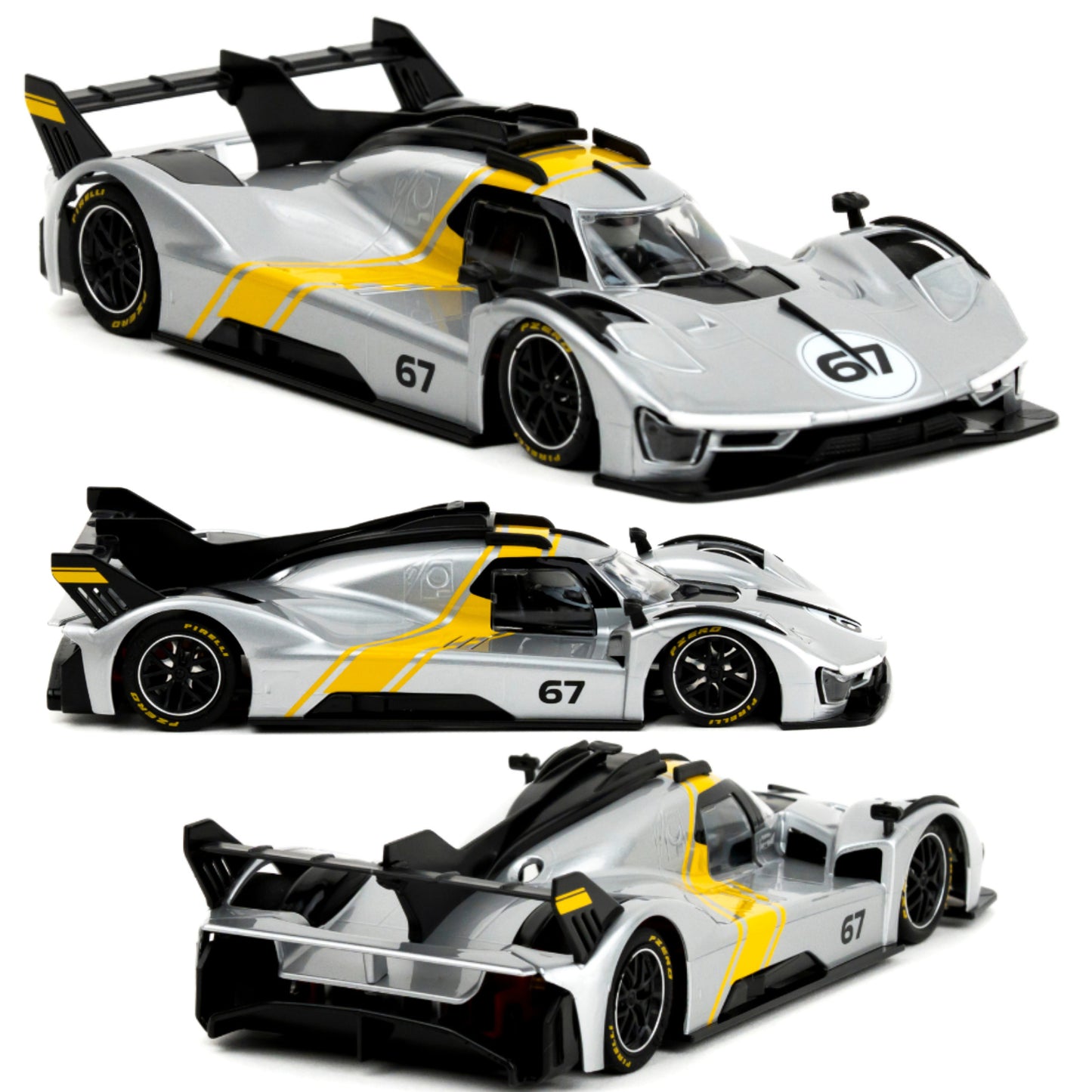 NSR Hypercar Test Car #67 Silver 1/32 Slot Car NSR0626 0626.