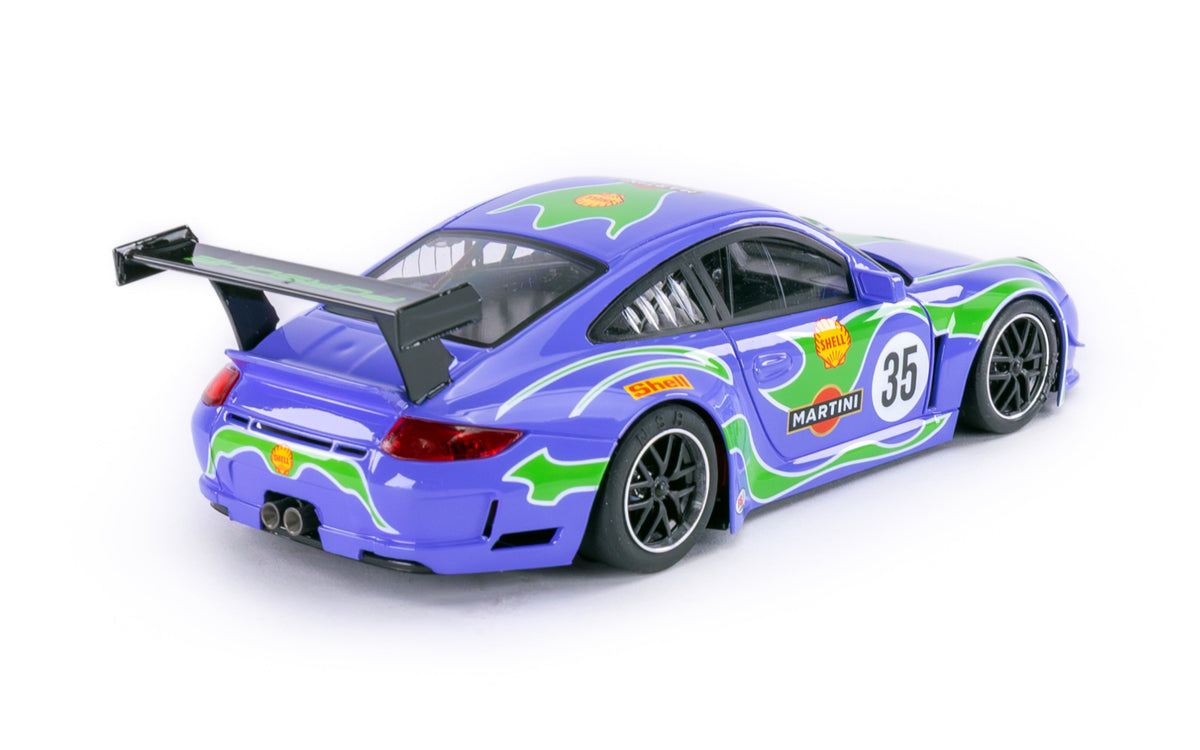 NSR Porsche 997 GT3 Purple Hippie #35 Sidewinder 1/32 Slot Car 0636SW