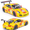 NSR Porsche 997 GT3 Yellow Hippie Anglewinder 1/32 Slot Car 0637AW