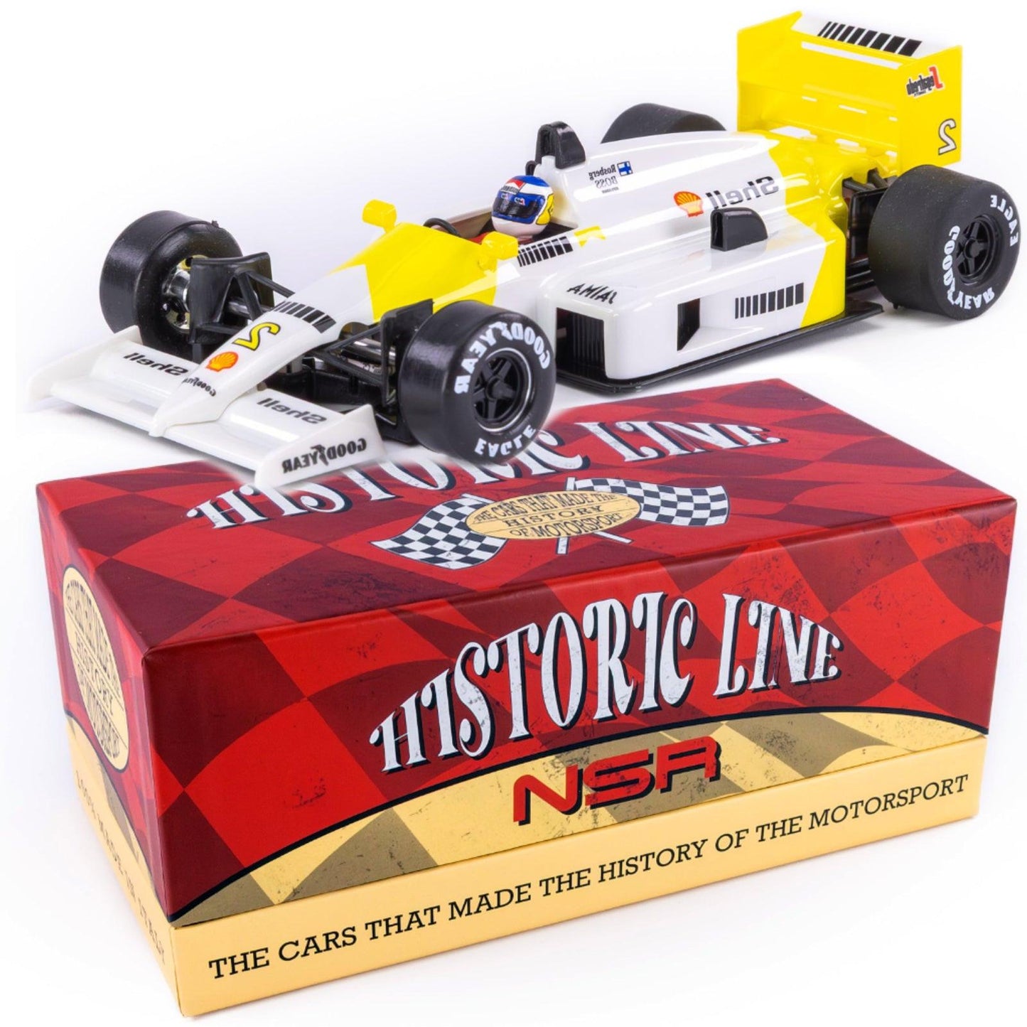 NSR Formula 86/89 MP4/2 Estoril 1986 Keke Rosberg Historic Line HL10 1/32 Slot Car.
