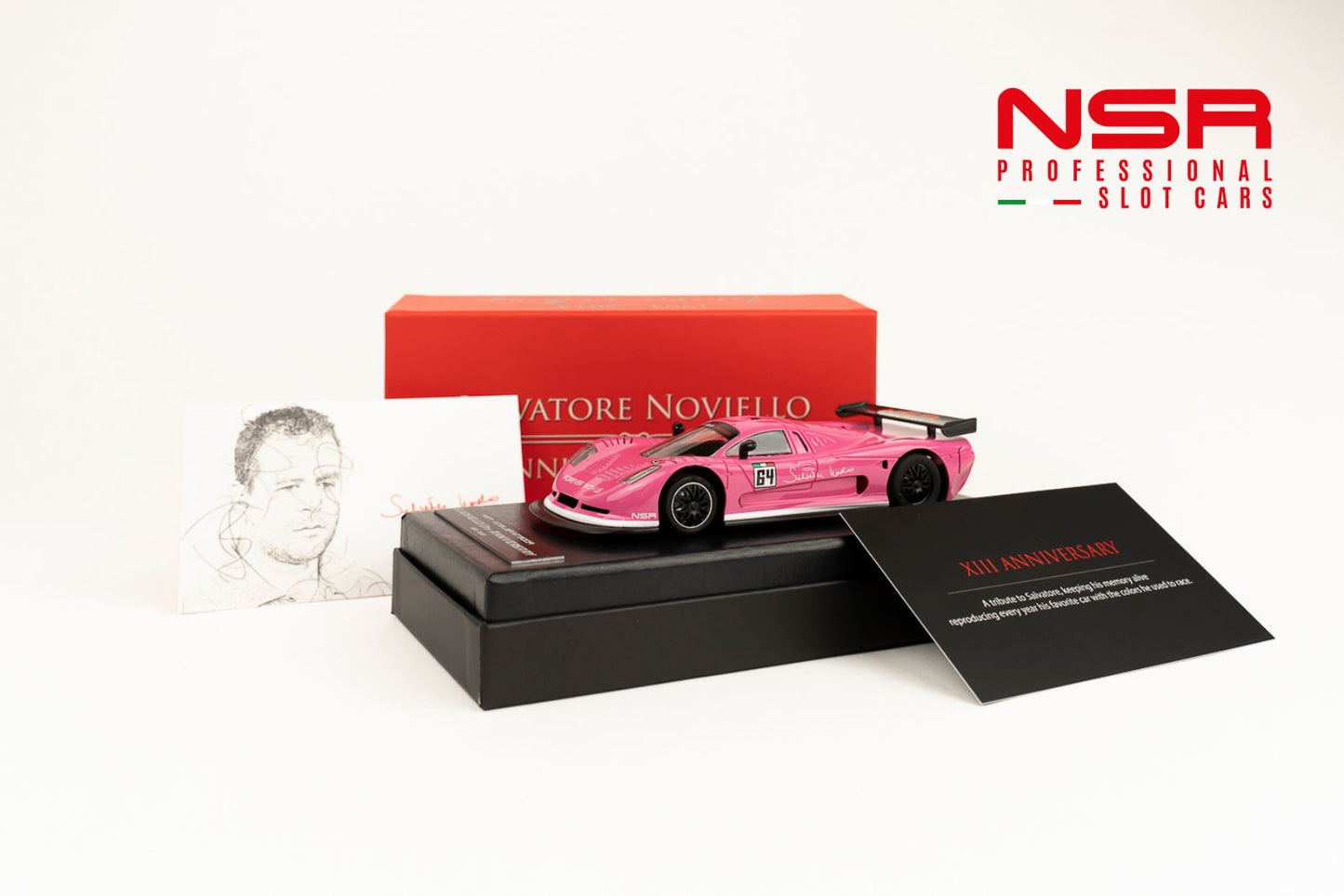 NSR Mosler MT900R Salvatore Noviello 13th Anniversary 1/32 Slot Car Anglewinder.