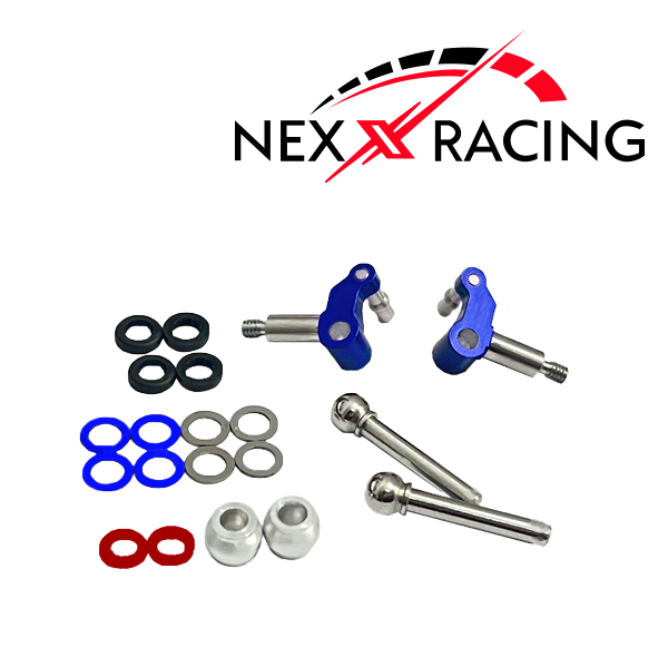 NEXX Racing Mini-Z MR04-EVO2 Aluminum Steering Knuckles Blue (2)