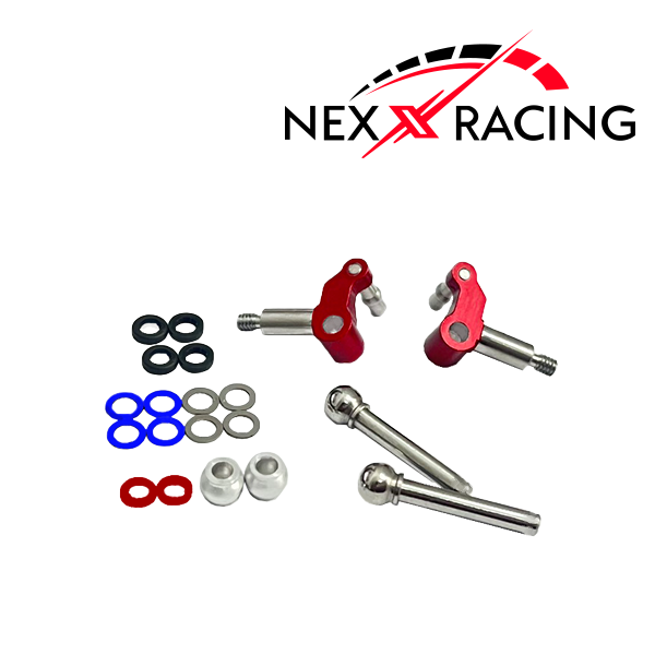 NEXX Racing Mini-Z MR04-EVO2 Aluminum Steering Knuckles Red (2)