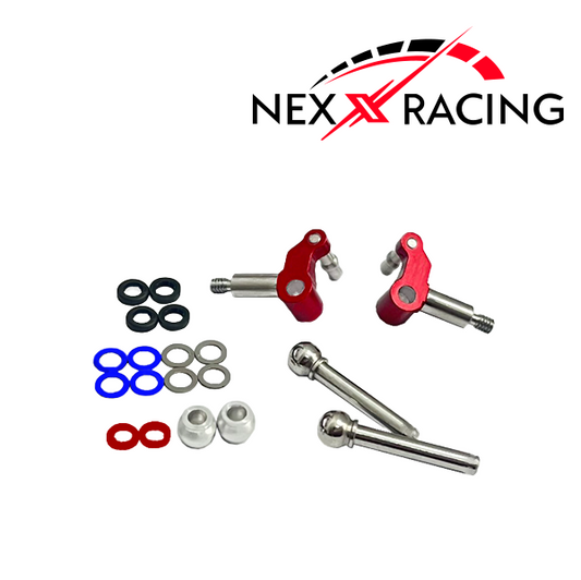 NEXX Racing Mini-Z MR04-EVO2 Aluminum Steering Knuckles Red (2)