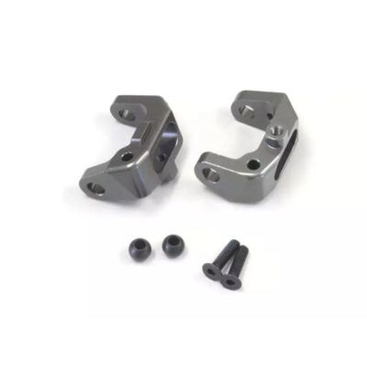 Kyosho OTW116GMC Optima Aluminum Front C-Hubs (Gunmetal) (2).