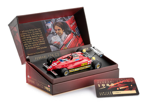 Policar Ferrari 126 C2 Belgian GP 1982 Gilles Villeneuve 1/32 Slot Car CW01 PCW01