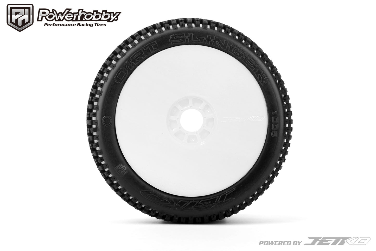 Powerhobby Dirt Slinger 1/8 Buggy Mounted Tires White (2) Super Soft - PowerHobby
