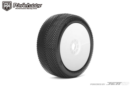Powerhobby Red Devil 1/8 Buggy Mounted Tires White (2) Super Soft - PowerHobby