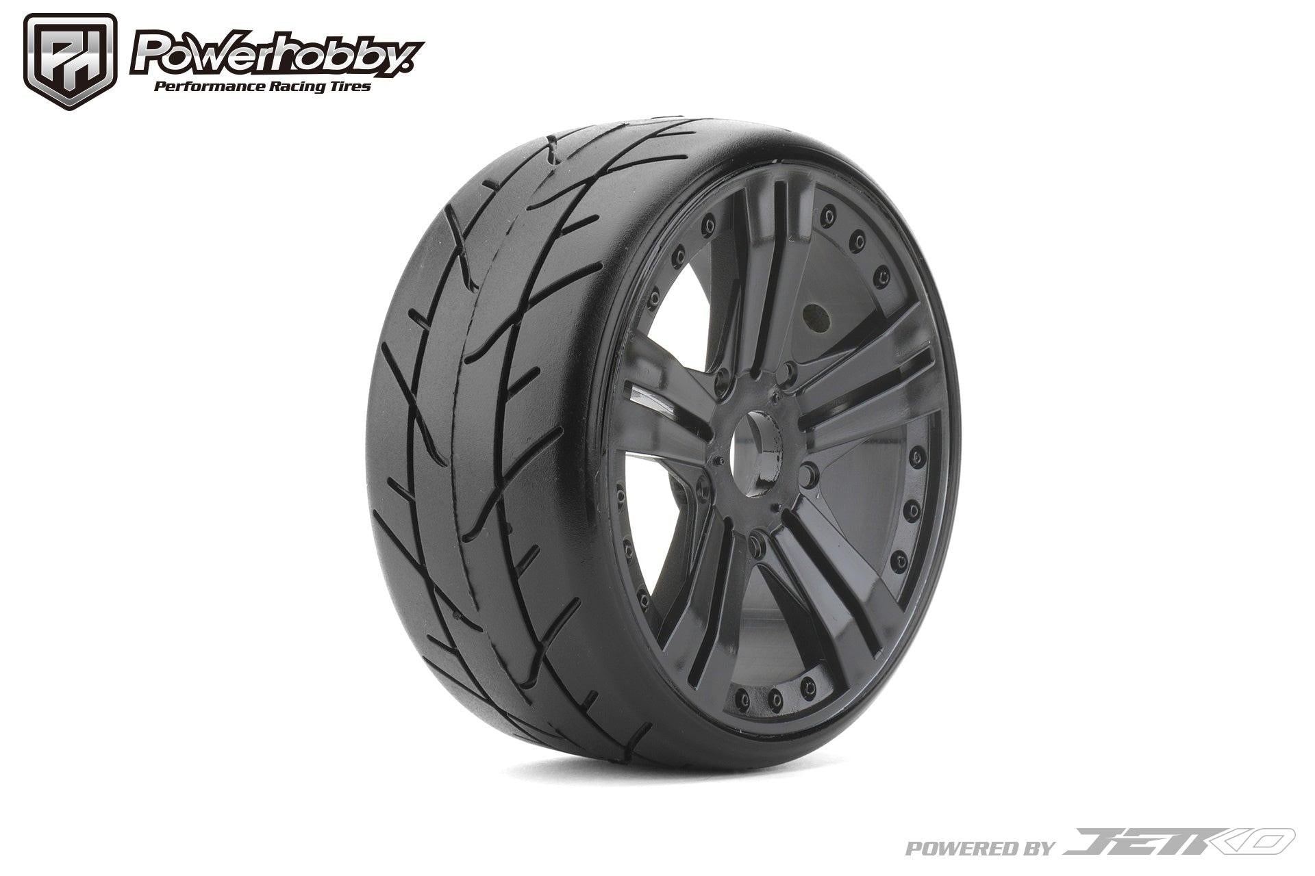 Powerhobby 1/8 GT Diablo Belted Pre-Mounted Tires 17mm Hard