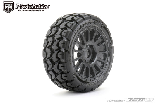 Powerhobby 1/8 Buggy Tomahawk Tires Mounted 17MM Radial Wheels (4) - PowerHobby