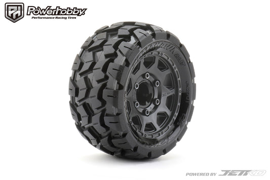 Powerhobby 1/10 2.8 ST Tomahawk Belted Tires (2) with Removable Hex Wheels - PowerHobby