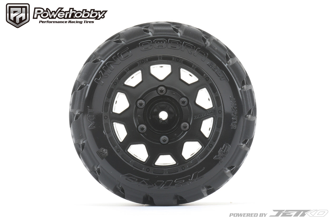 Powerhobby 1/10 2.8 ST King Cobra Belted Tires (2) with Removable Hex Wheels - PowerHobby