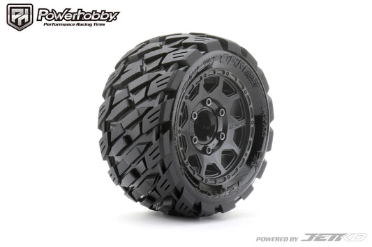 Powerhobby 1/10 2.8 ST RockForm Belted Tires (2) with Removable Hex Wheels - PowerHobby