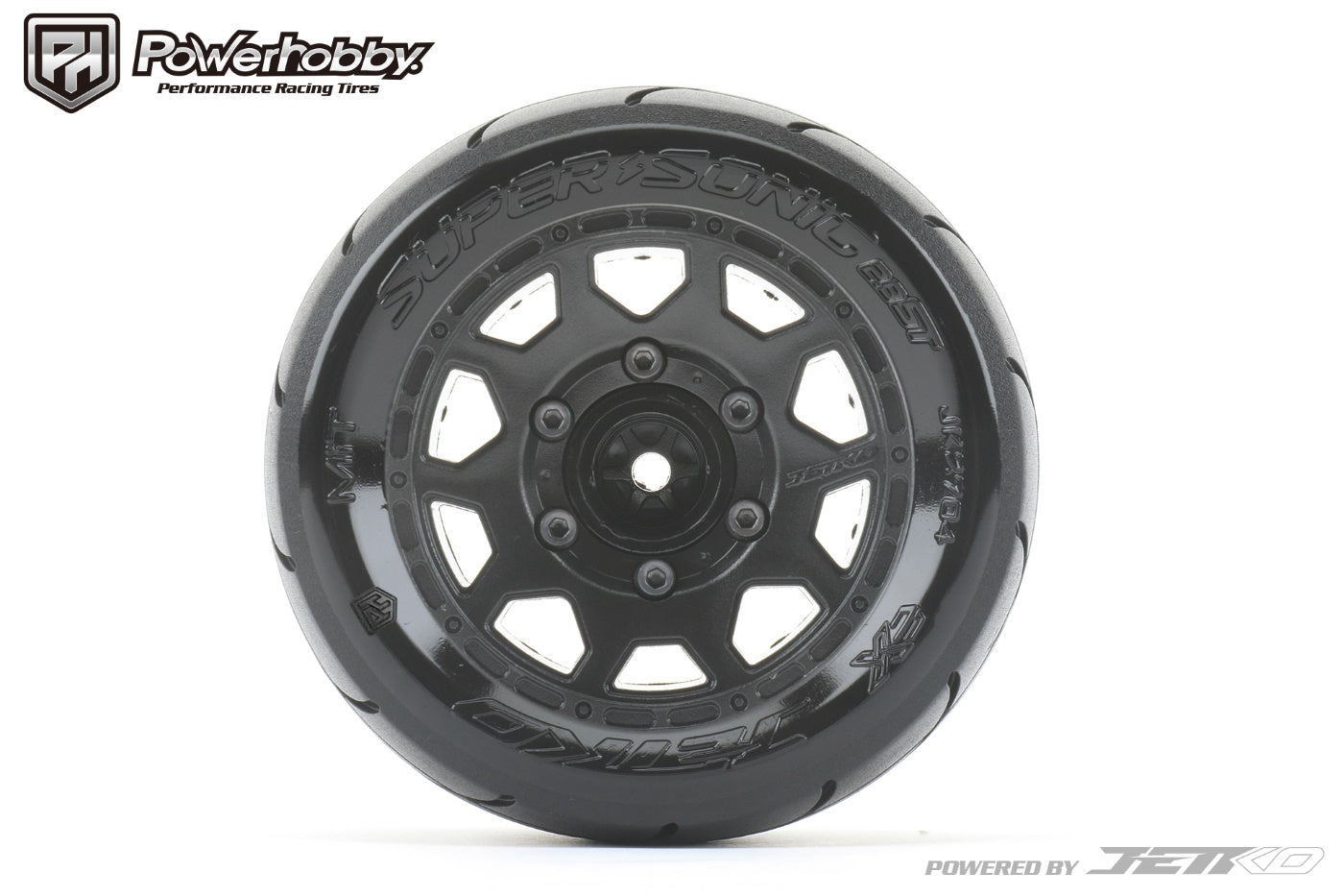 Powerhobby 1/10 2.8 ST Super Sonic Belted Tires (2) with Removable Hex Wheels - PowerHobby