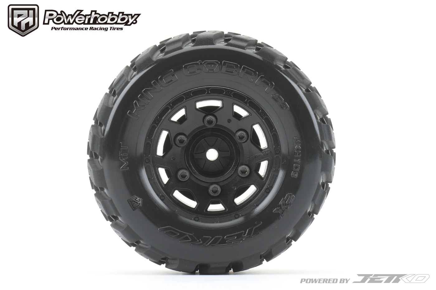 Powerhobby King Cobra 1/10 SC Belted Tires (2) with Removable Hex Wheels - PowerHobby