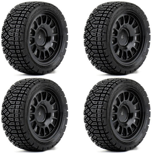 Powerhobby 1/10 Rally Car Avantgarde Mounted Tires Claw Wheels (4) 12mm HEX