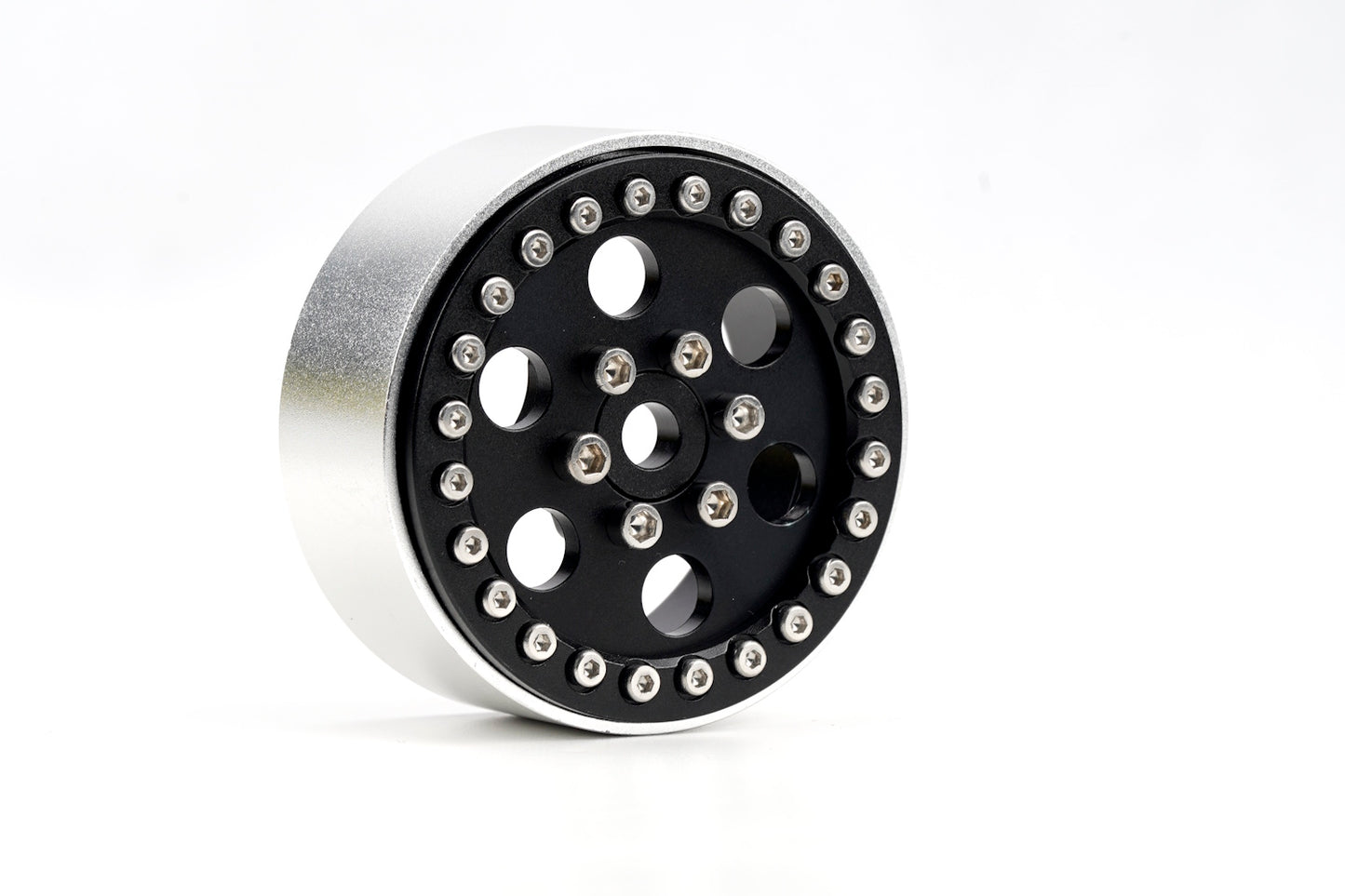 Powerhobby B5 Aluminum 1.9 Beadlock Wheels Super Positive Offset Black (4) Rock Crawler