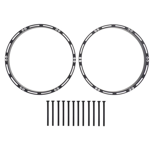 Powerhobby 7075 Aluminum Front Wheel Reinforcement Rings Black Losi Promoto MX - PowerHobby