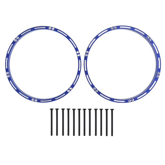 Powerhobby 7075 Aluminum Front Wheel Reinforcement Rings Blue Losi Promoto MX - PowerHobby