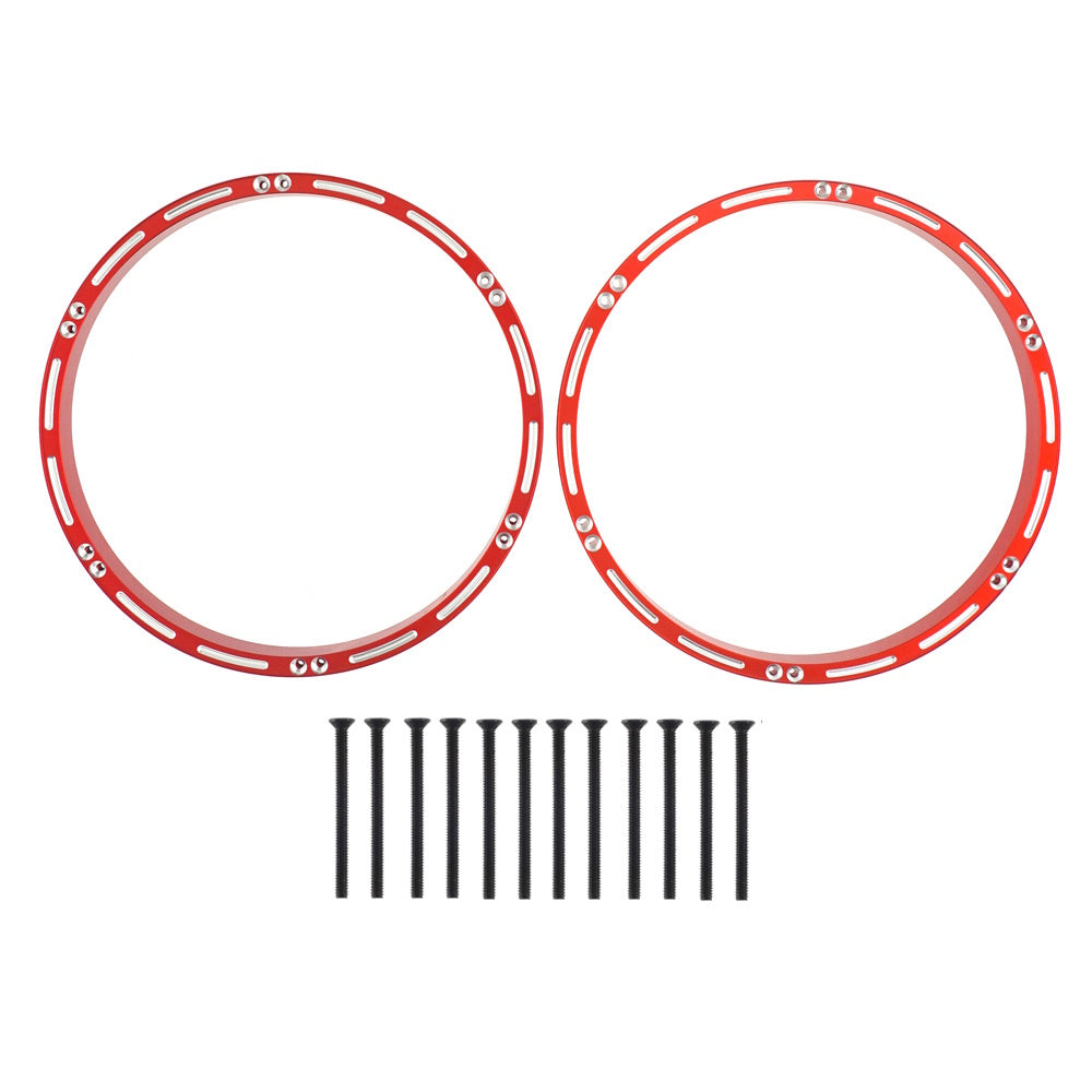 Powerhobby 7075 Aluminum Front Wheel Reinforcement Rings Red Losi Promoto MX - PowerHobby