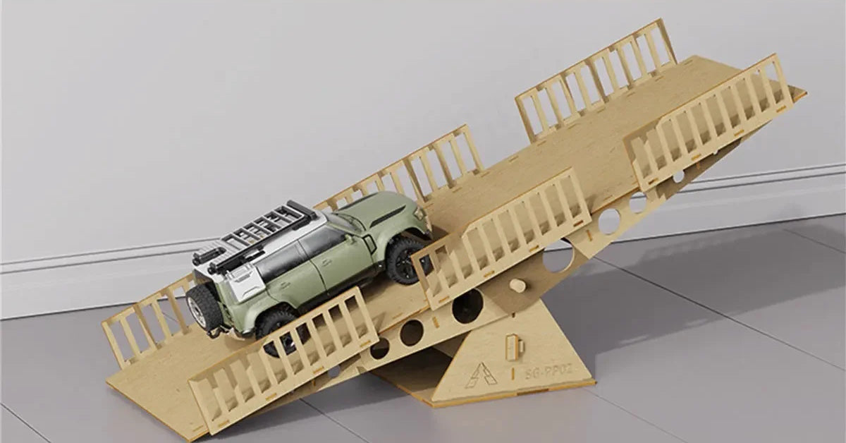 High Density RC Crawler Wood Small Tilting Bridge 1/24 1/18 - PowerHobby