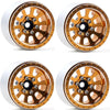 Powerhobby B7 Aluminum 1.9 Beadlock Wheels 9mm Hubs Orange (4) 1/10 Rock Crawler