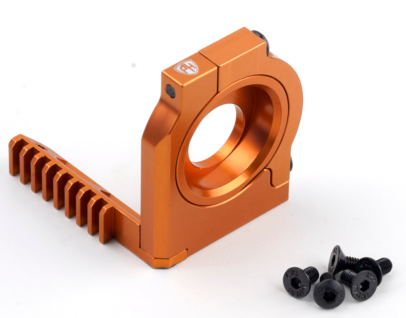 Powerhobby Aluminum Motor Heat Sink Mount Orange HPI RS4 Sport3 - PowerHobby