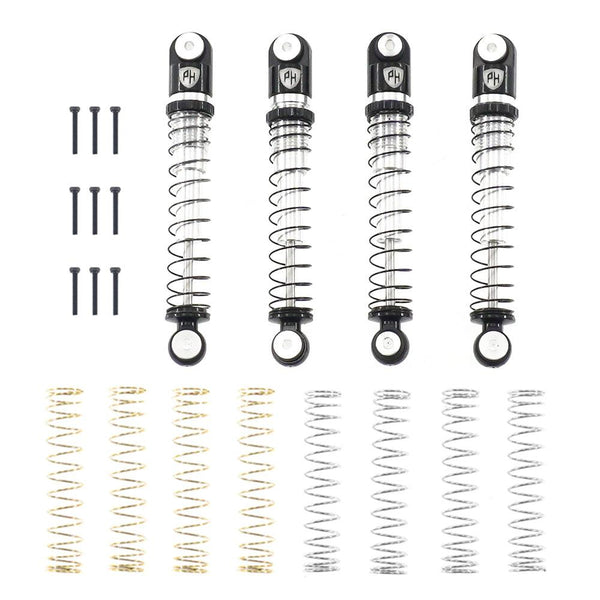 Powerhobby 43mm Aluminum Shocks Threaded (4) Axial 1/24 SCX24