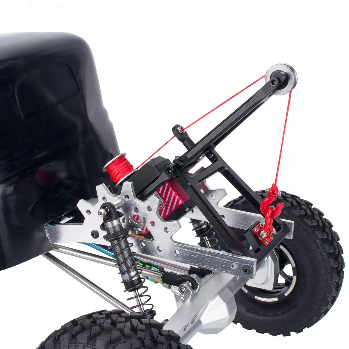 1/10 Crawler Servo Winch Double Stent Rescue Tow Truck Crane Arm Wrecker kit Black