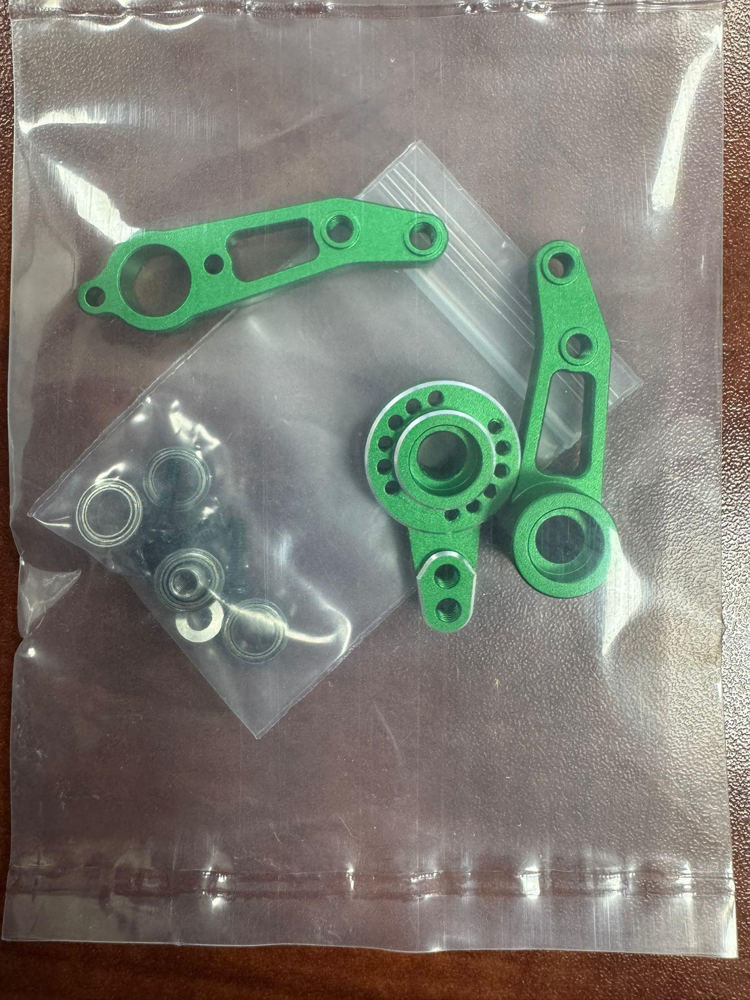 Powerhobby Aluminum Steering Arm Set Green MST RMX 2.5 | PowerHobby