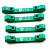 Powerhobby Aluminum Suspension Mount Set (+1.0/-2.0) Green MST RMX 2.5