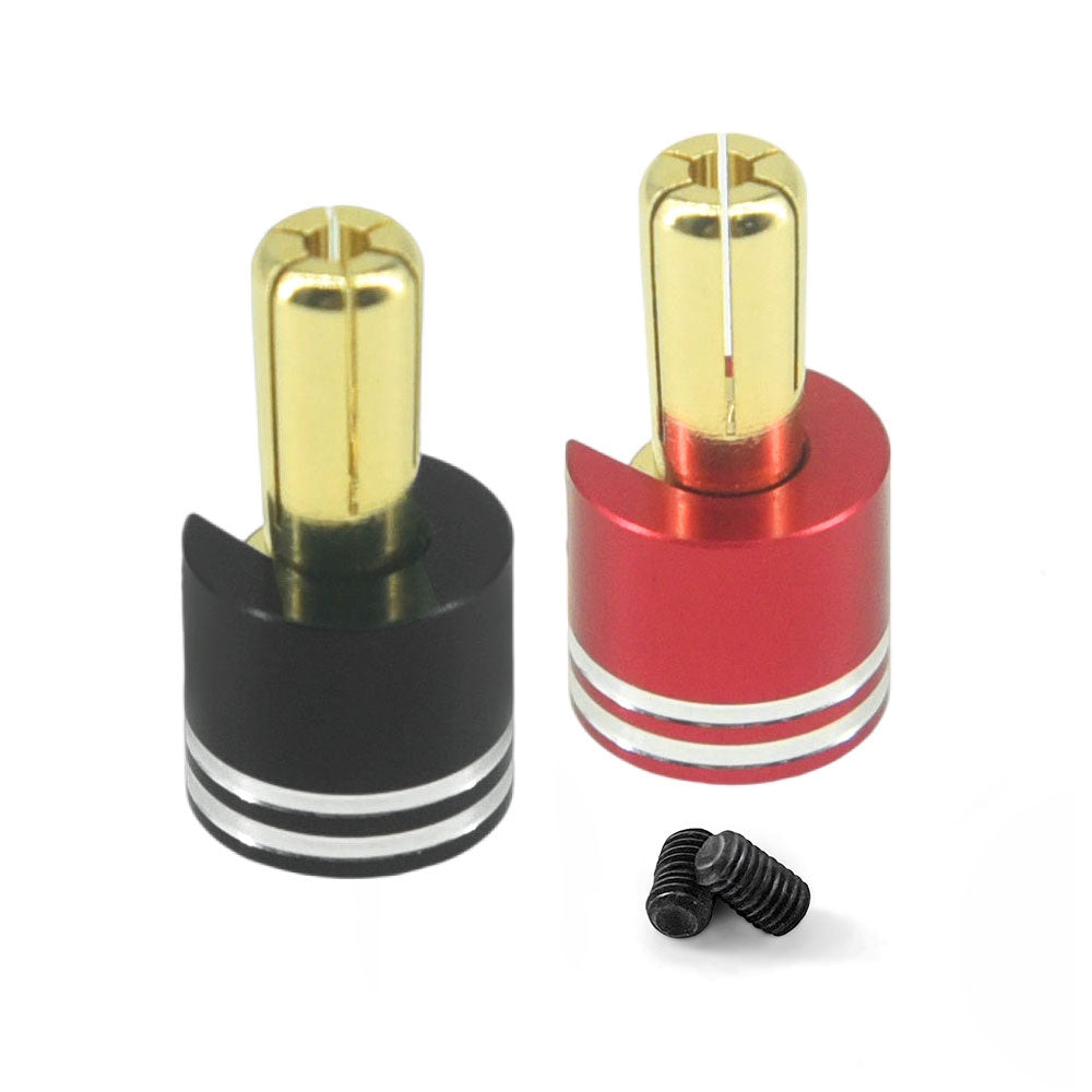 Poerhobby Heatsink Bullet Plug Grips w 5mm Bullets Low profile 14mm