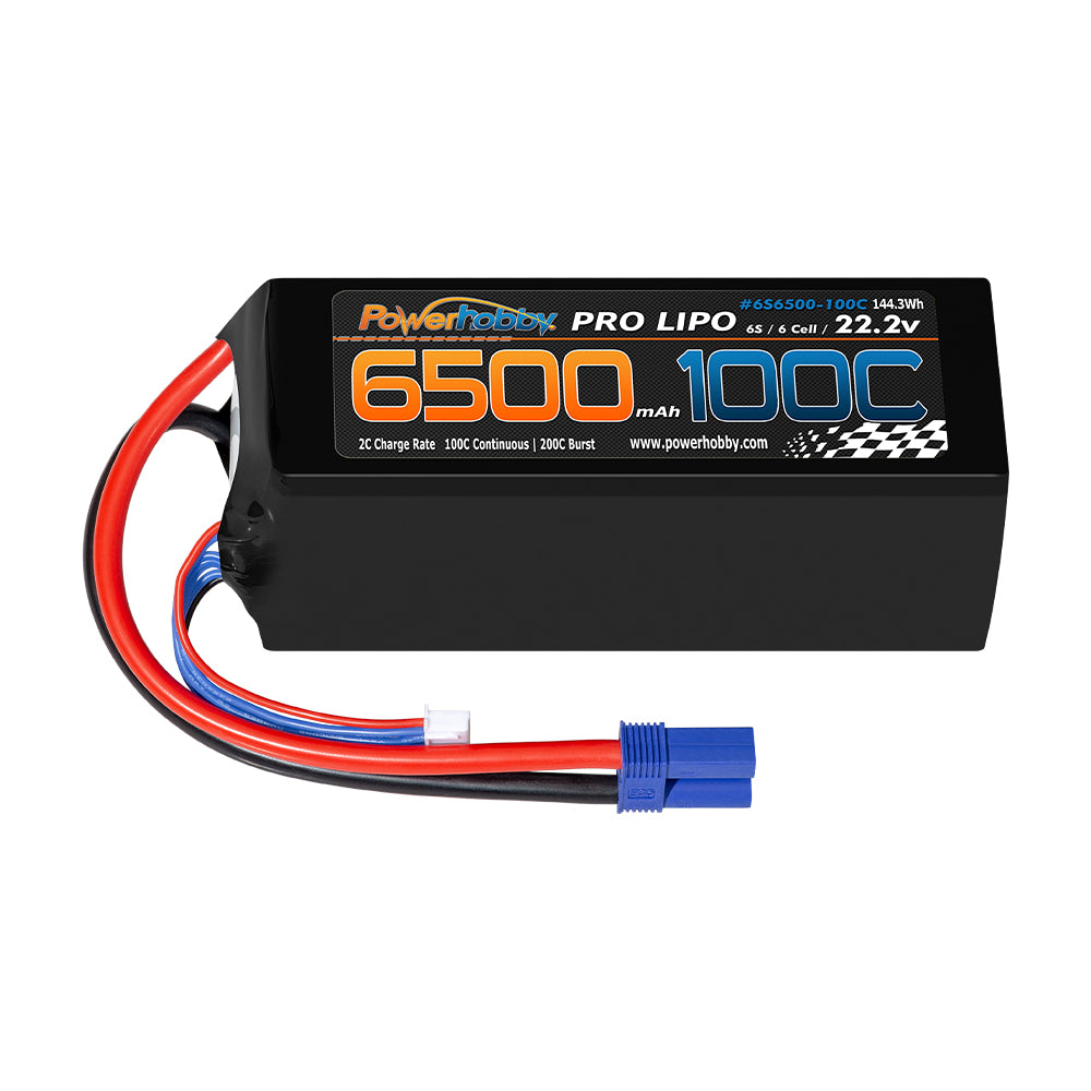 Powerhobby 6S 22.2V 6500mah 100c Lipo Battery w EC5 Plug