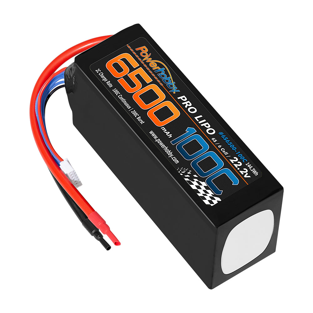 Powerhobby 6S 22.2V 6500mAh 100C Lipo Battery Soft Case 6-Cell
