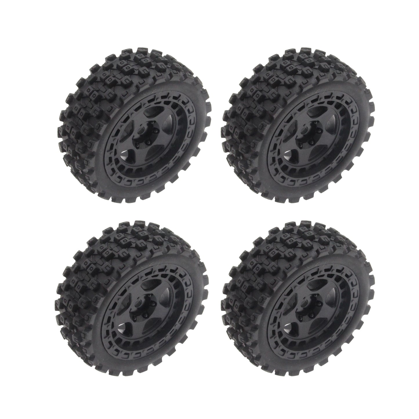 Mounted Tires / Wheels (4) Arrma Typhon Grom Black