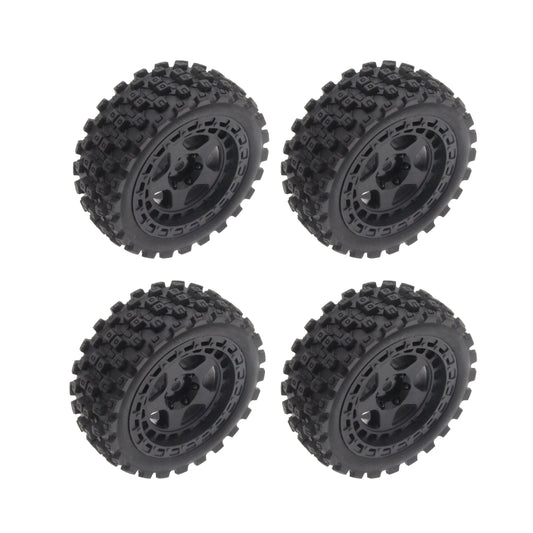 Mounted Tires / Wheels (4) Arrma Typhon Grom Black
