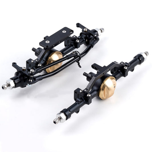 Aluminum D90 Front + Rear Axles w/ Brass Cover