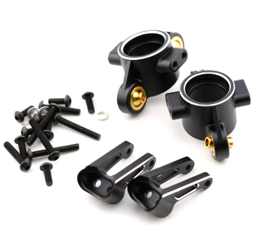 Powerhobby Aluminum HD Front Hub Set Black Kyosho Fazer / Mad Van VE