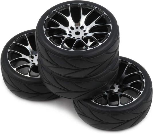 Powerhobby Aluminum On Road Tires / Wheels (4) 1/10 Car 12MM