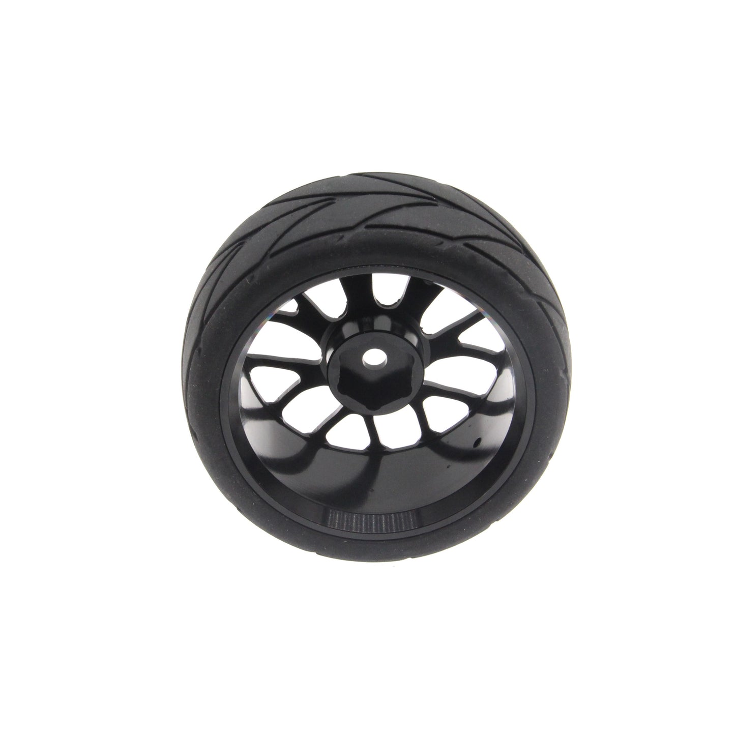 Powerhobby Aluminum On Road Tires / Wheels (4) 1/10 Car 12MM
