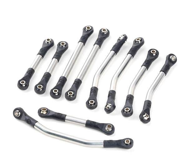【け】フラット3点セット（カスタム）&ベット4分割【バレンタイン レッド】 Powerhobby Stainless Steel High Clearance Links Redcat Ascent-18