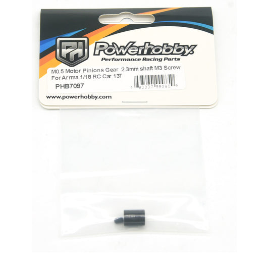Powerhobby Mod 0.5 2.3mm Bore 13T Pinion Gear Fits Arrma Grom