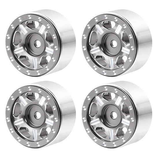 Powerhobby 1.0" Beadlock Wheels Grey (4) 1/24 Rock Crawler