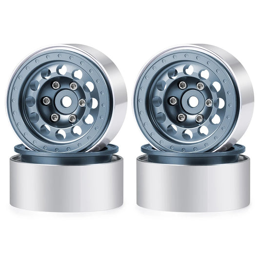 Powerhobby 1.0" Beadlock Wheels Grey (4) 1/24 Rock Crawler