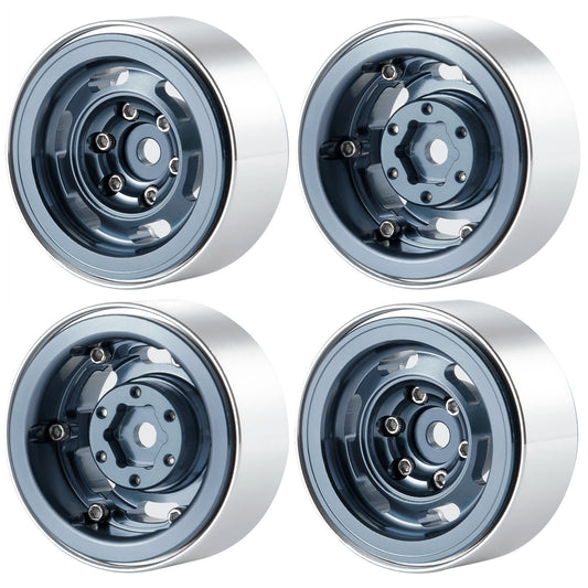 Powerhobby 1.0" Beadlock Wheels Grey (4) 1/24 Rock Crawler