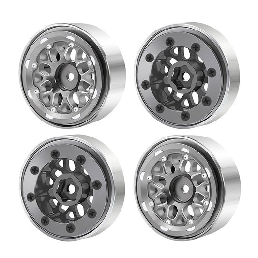 Powerhobby 1.0" Beadlock Wheels Grey (4) 1/24 Rock Crawler