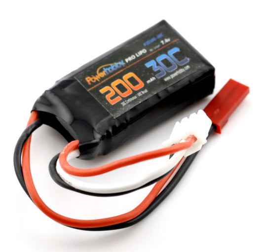 Powerhobby 2S 7.4v 200mAh 30C Lipo Battery w JST Connector