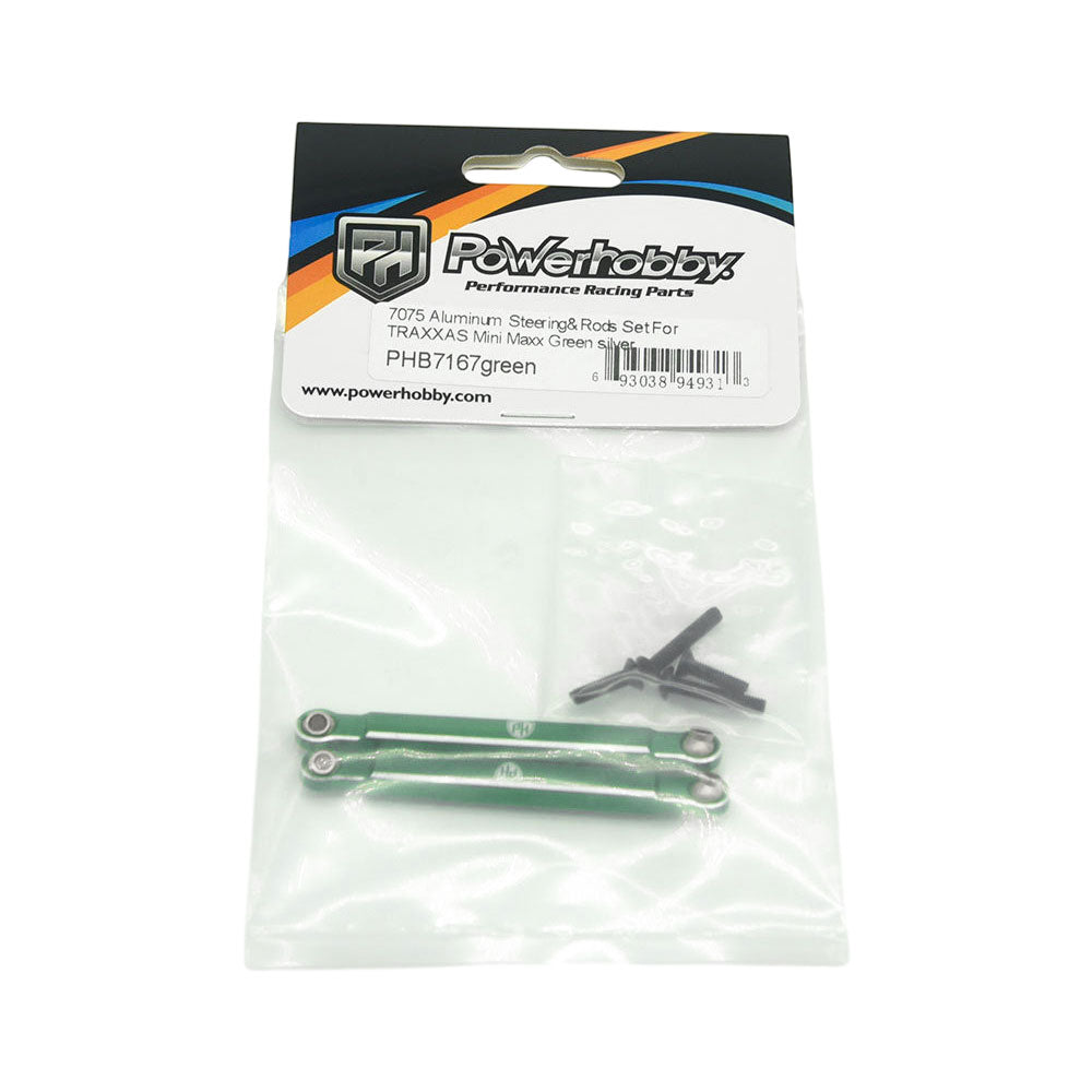 Powerhobby 7075 Aluminum Steering Rods Green FOR Traxxas Mini Maxx